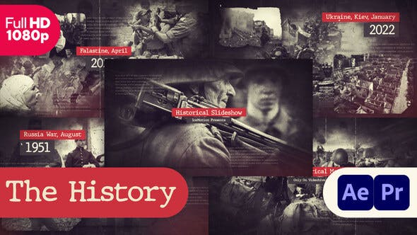 Historical Slideshow / Vintage Documentary / Old Memories Photo Album || MOGRT - Videohive Download 37443425