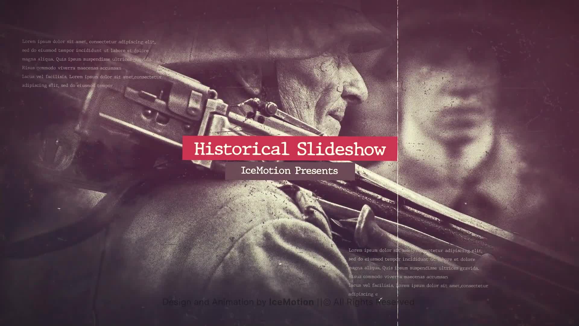 Historical Slideshow / Vintage Documentary / Old Memories Photo Album Videohive 37441836 After Effects Image 1