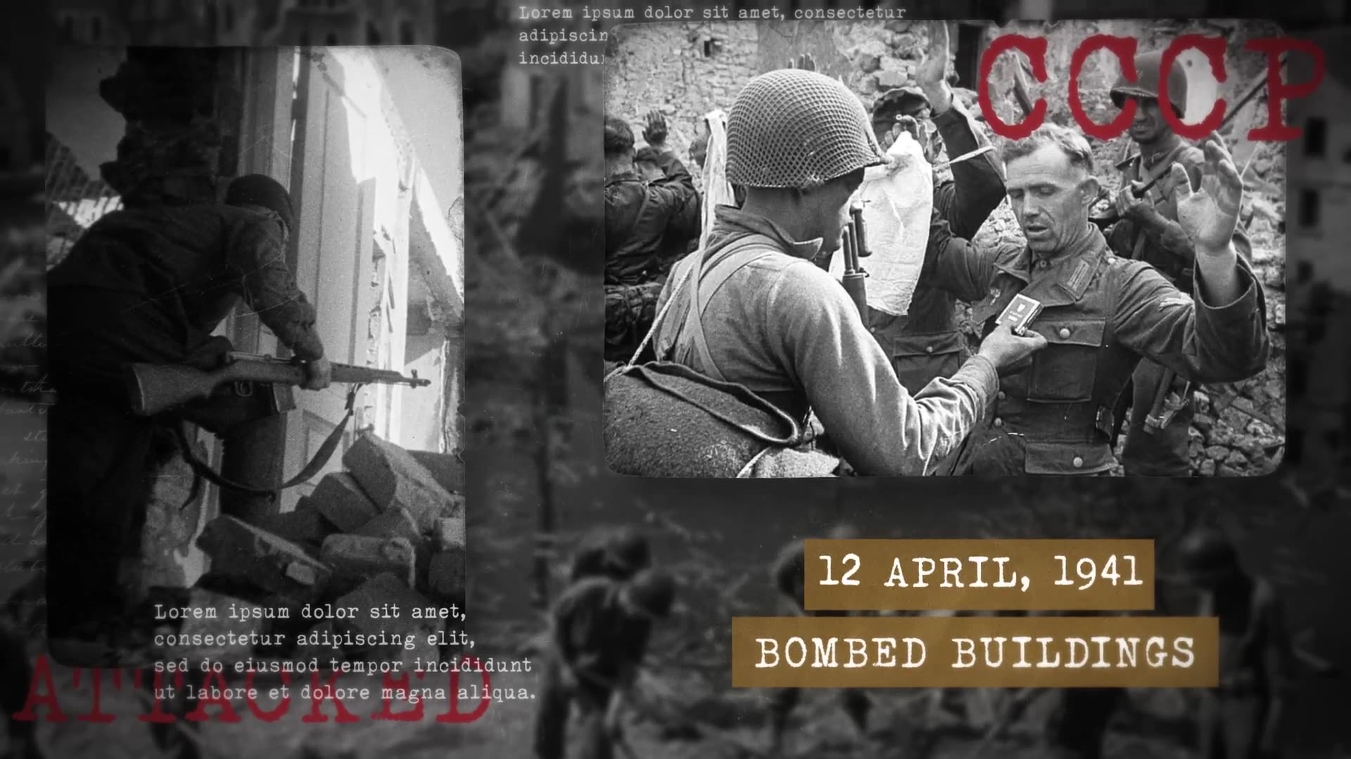 Historical Slideshow | Wolrd War | Vintage Documentary Videohive 37335246 After Effects Image 12