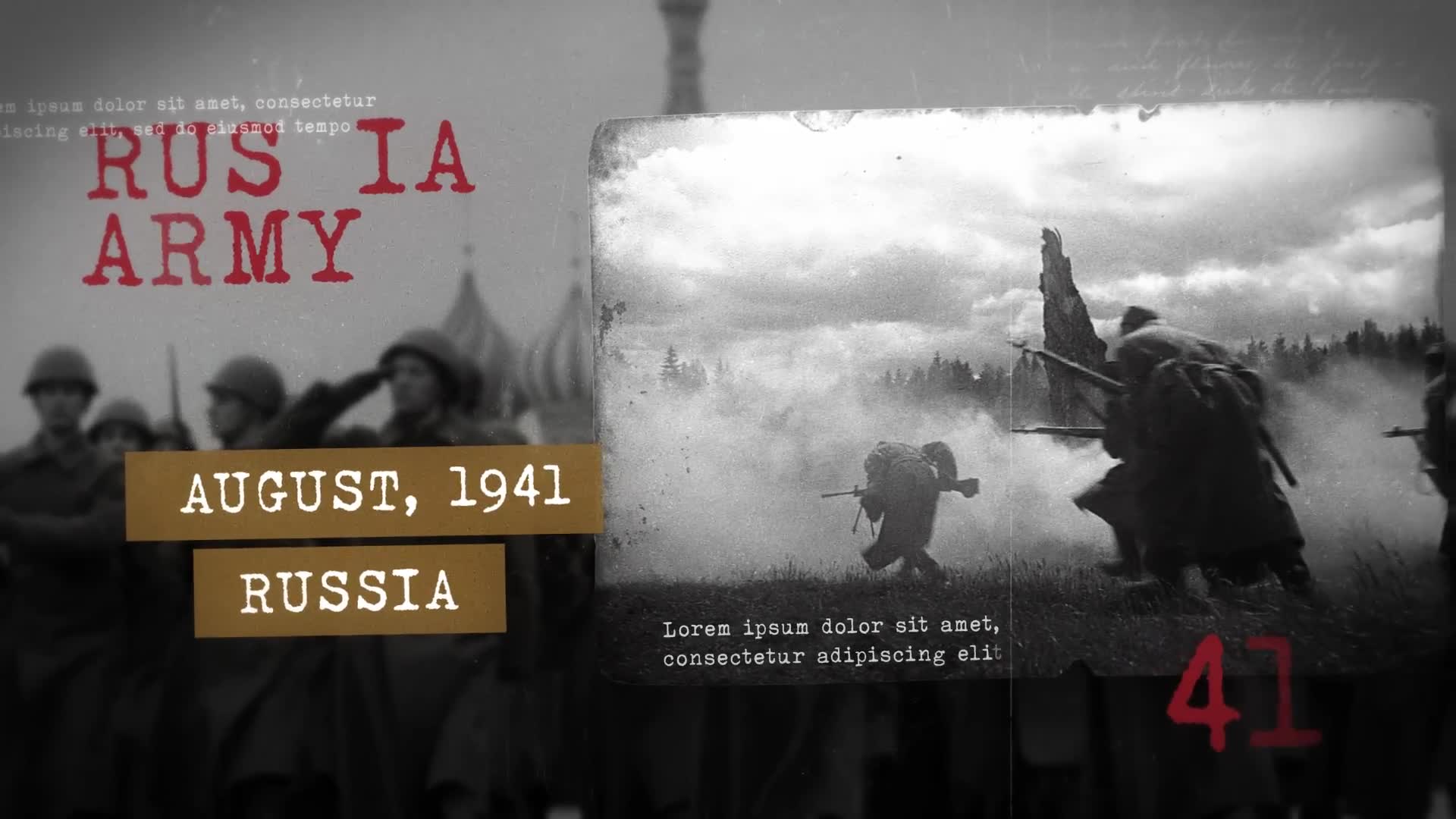 Historical Slideshow | Wolrd War | Vintage Documentary Videohive 37335246 After Effects Image 2