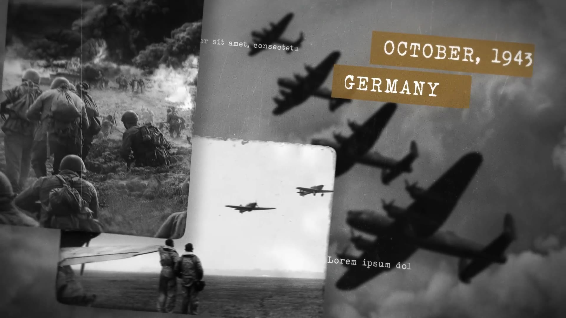 Historical Slideshow | Wolrd War | Vintage Documentary Videohive 37335246 After Effects Image 3