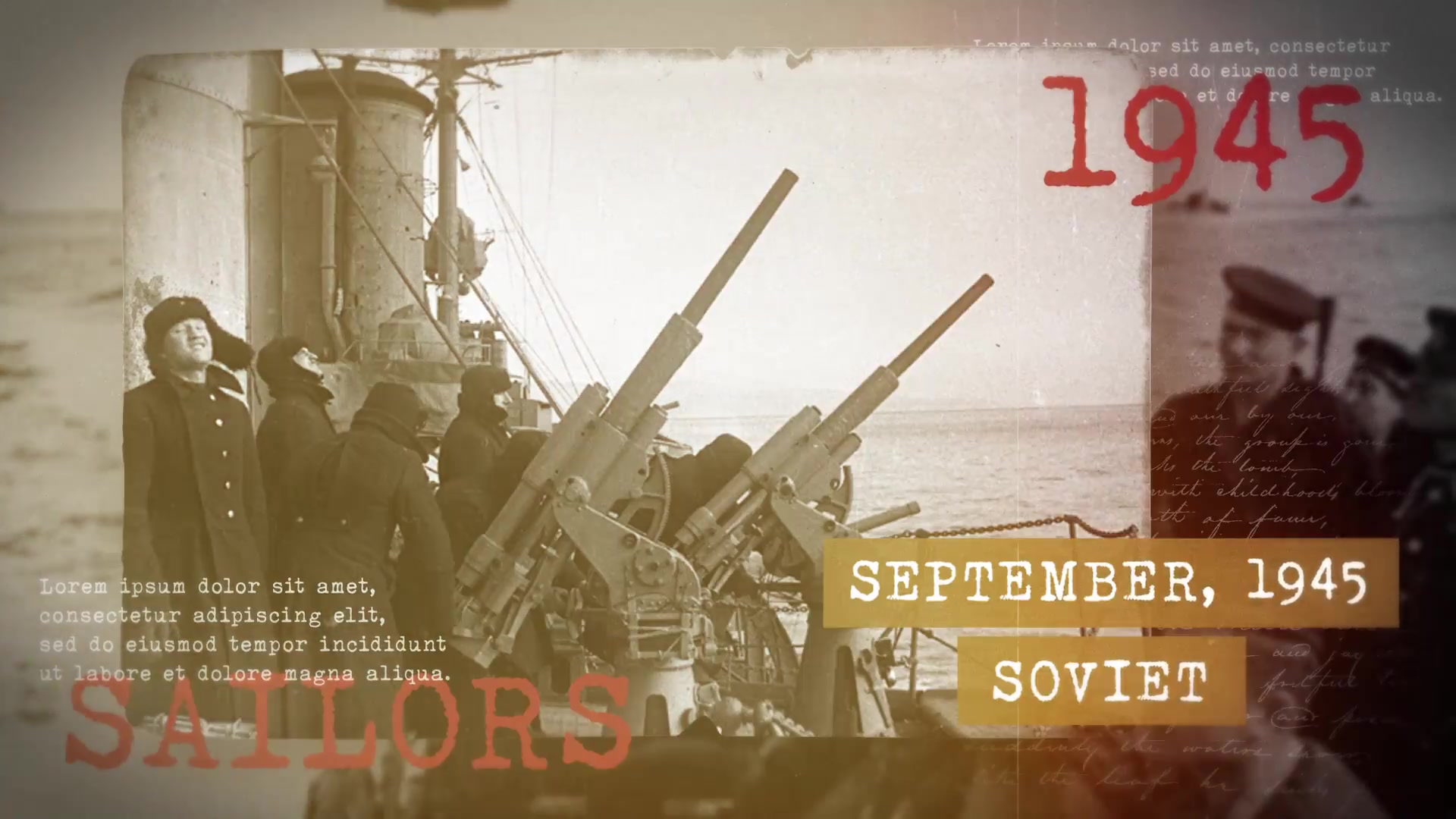 Historical Slideshow | Wolrd War | Vintage Documentary Videohive 37335246 After Effects Image 5