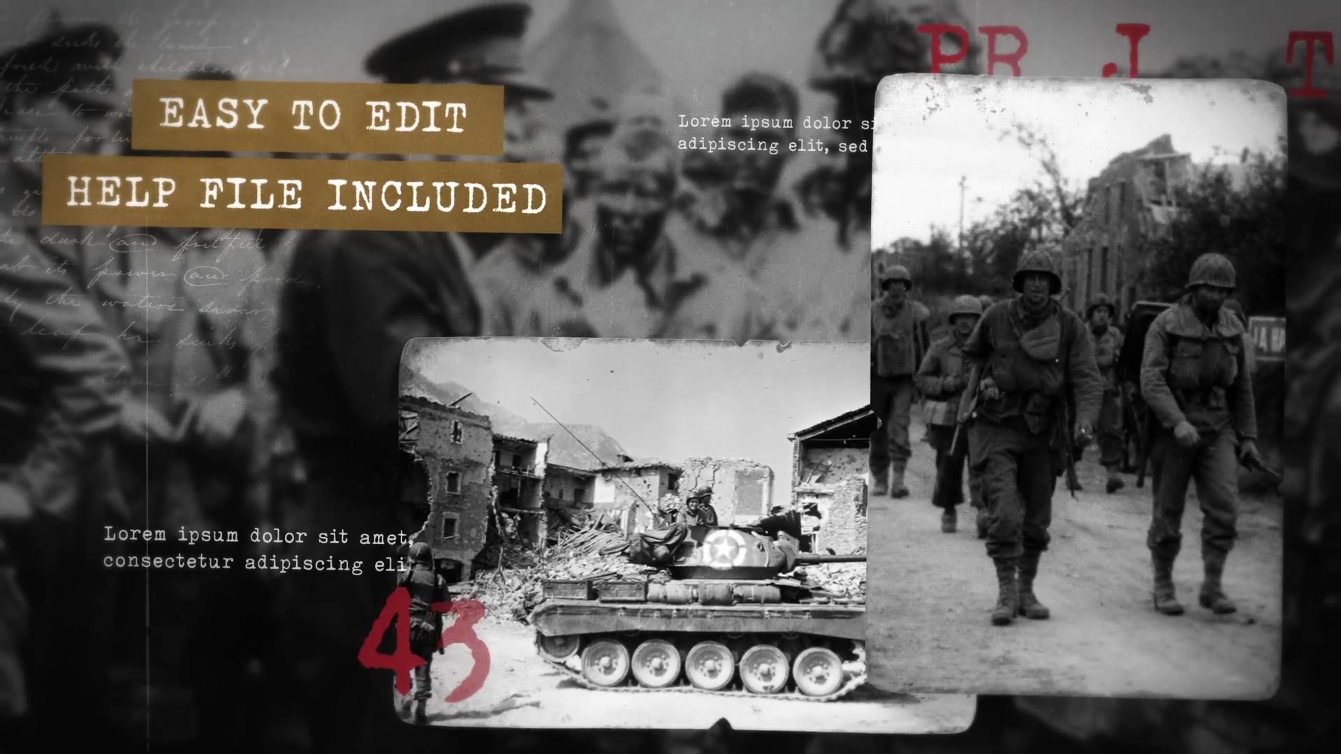 Historical Slideshow | Wolrd War | Vintage Documentary Videohive 37335246 After Effects Image 9