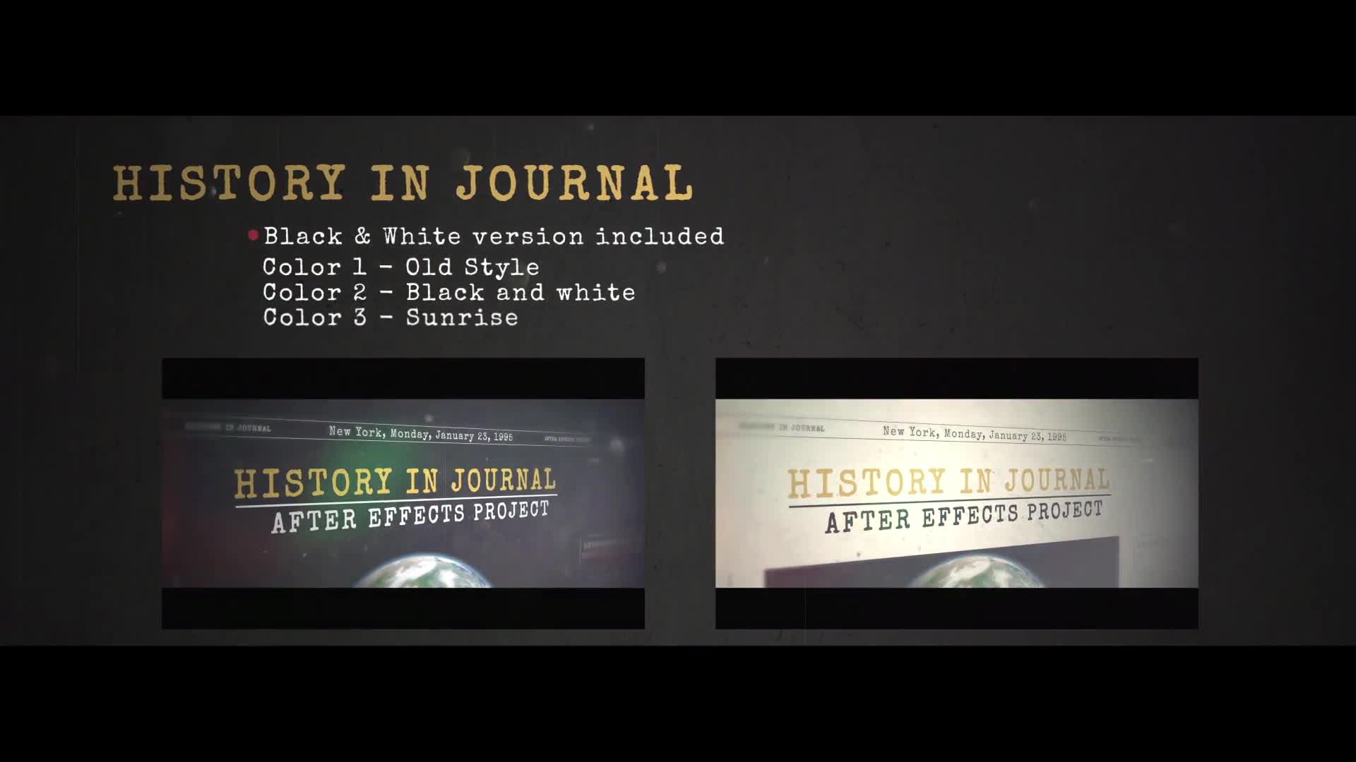 History in Journal Videohive 19561125 After Effects Image 1