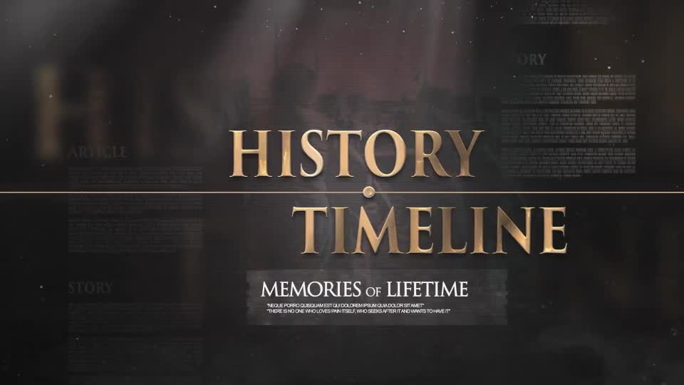 History Memories Timeline Videohive 32523386 After Effects Image 1