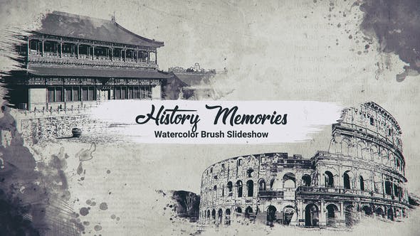 History Memories // Watercolor Brush Slideshow - 23766732 Videohive Download