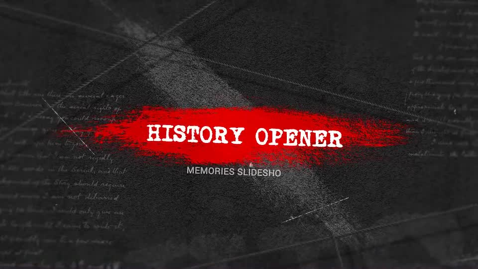 History Opener Videohive 23470884 After Effects Image 1