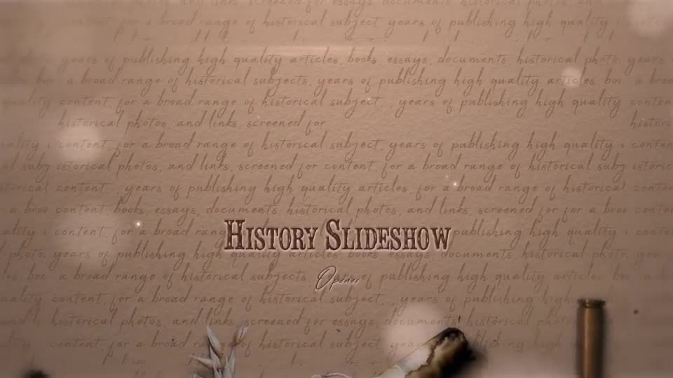 History Opener | Slideshow Videohive 22370013 After Effects Image 1