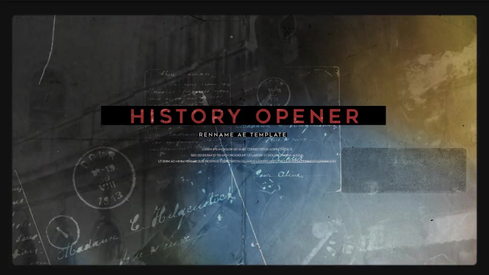 History Opener V2 Videohive 21853374 After Effects Image 11