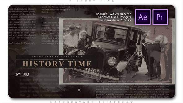 History Time Documentary Slideshow - Download Videohive 28040663