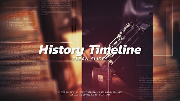 History Timeline Clean Slides - Download Videohive 22775922