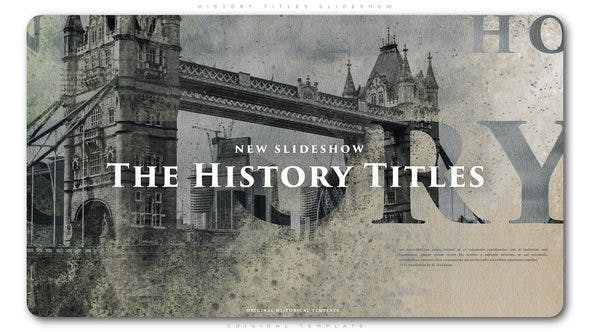 History Titles Slideshow - 22607705 Videohive Download