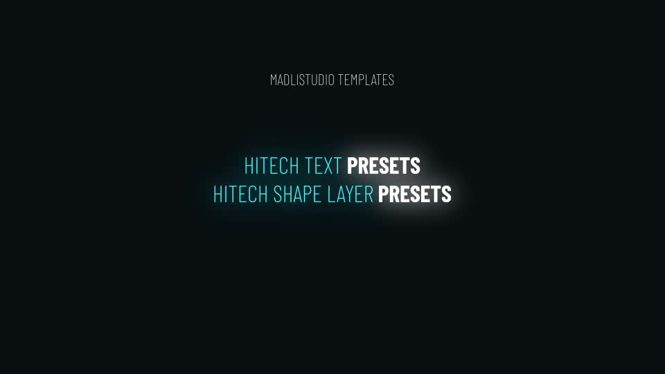 Hitech Text + Frame Presets Videohive 28185984 After Effects Image 1