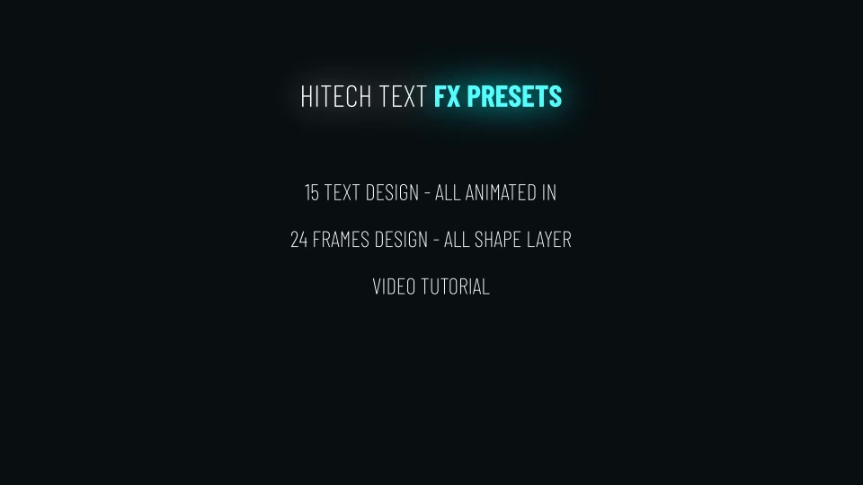 Hitech Text + Frame Presets Videohive 28185984 After Effects Image 12