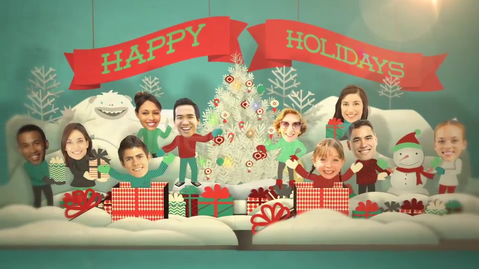 Holiday Faces Pop Up Card Videohive 3531791 After Effects Image 4