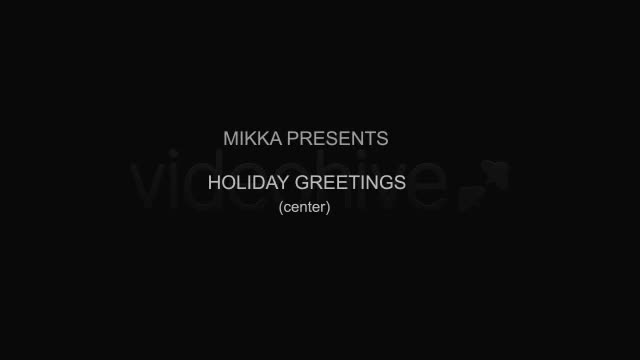Holiday Greetings Videohive 3666697 After Effects Image 1