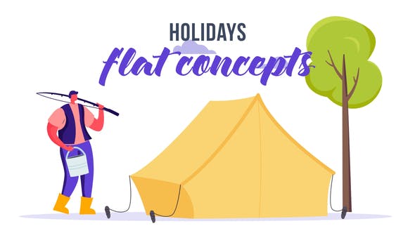 Holidays Flat Concept - Download Videohive 33007957