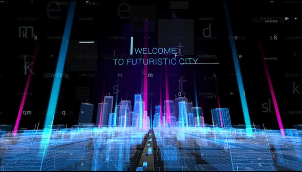 Hologram City Titles - Videohive Download 20882857