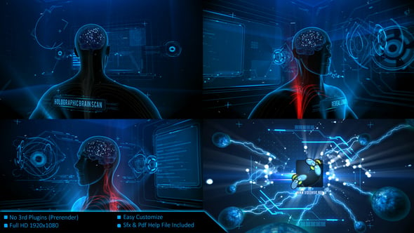 Holographic Brain Scan - Videohive Download 25803225