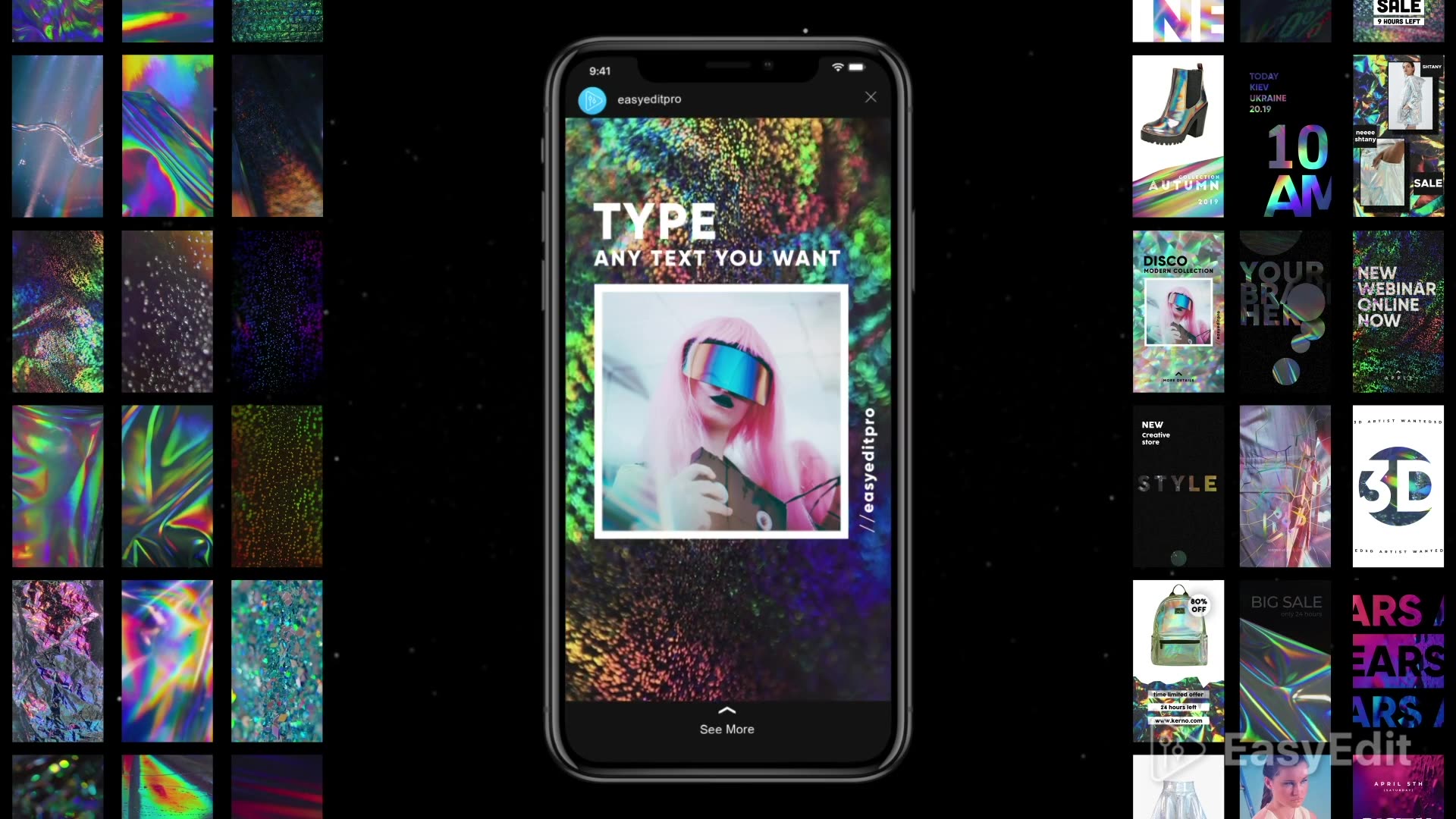Holographic InstaStories Pack Videohive 23505519 Download Direct After ...