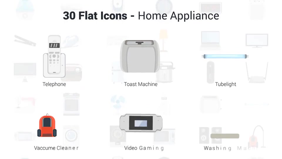 Home Appliances Icons Videohive 37716299 After Effects Image 11