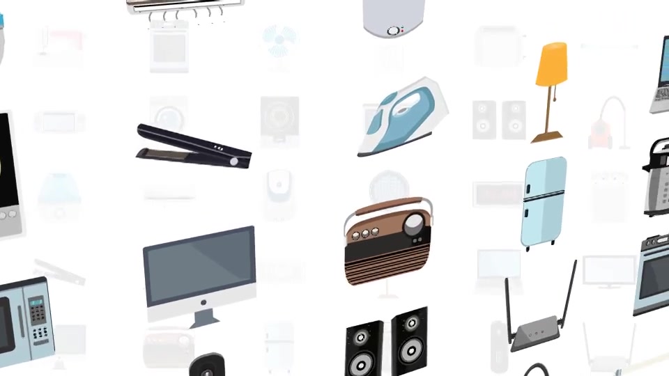 Home Appliances Icons Videohive 37716299 After Effects Image 2
