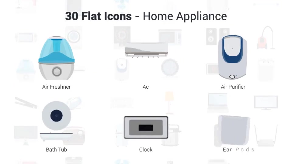 Home Appliances Icons Videohive 37716299 After Effects Image 6