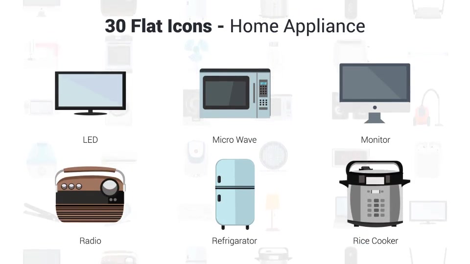 Home Appliances Icons Videohive 37716299 After Effects Image 9