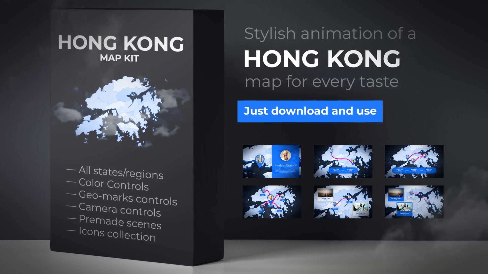 Hong Kong Animated Map Hong Kong Region of the Peoples Republic of China Videohive 24304594 After Effects Image 11