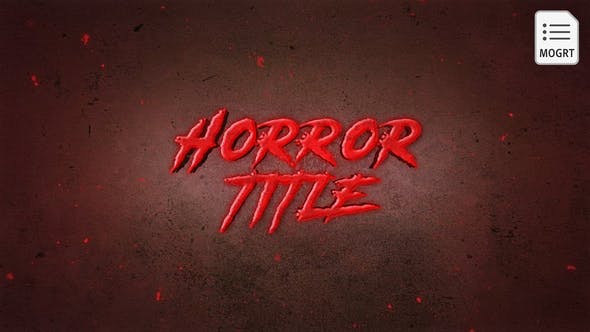 Horror Title MOGRT - Download 28210343 Videohive