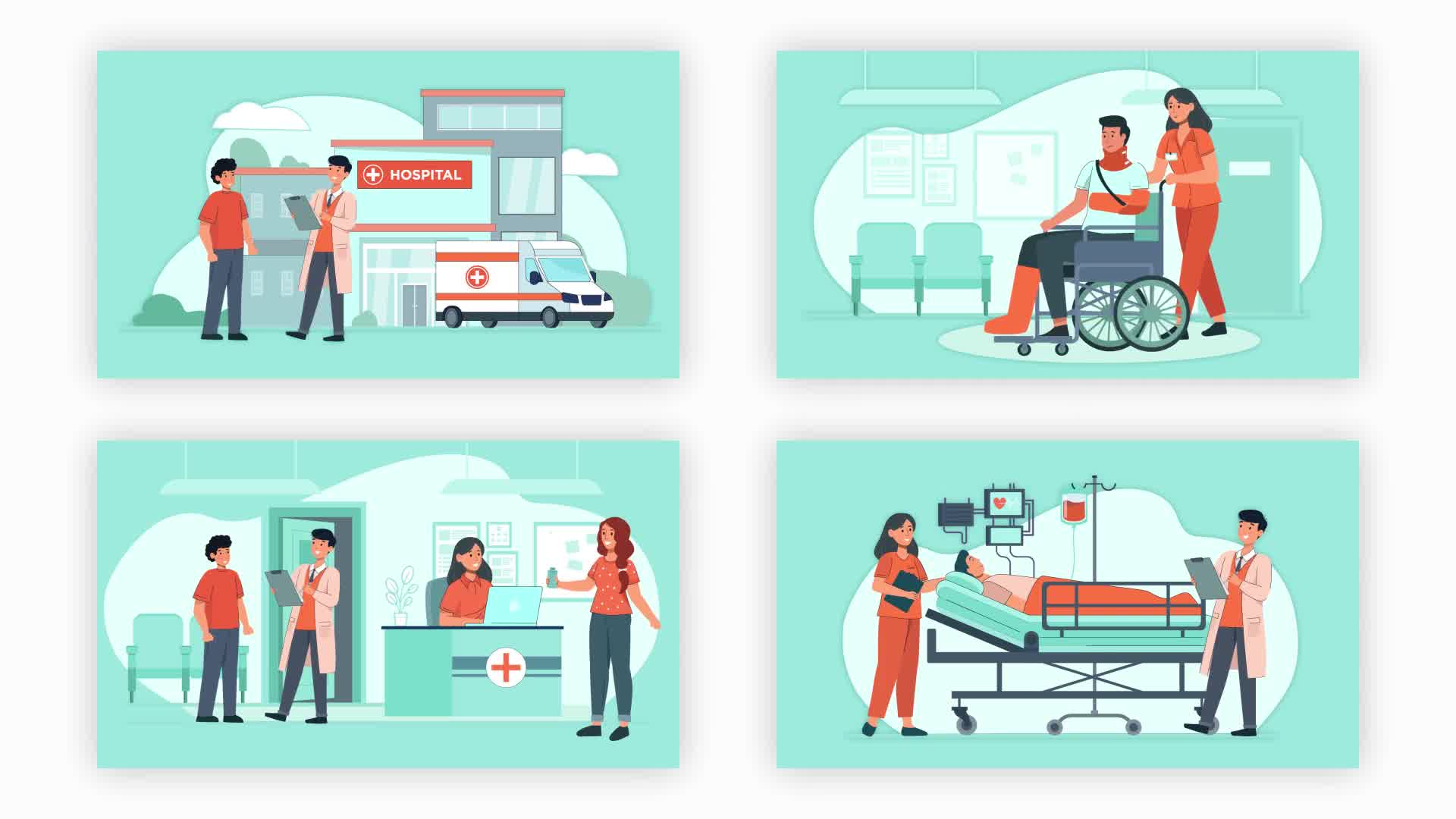 Hospital Character Animation Scene Pack Videohive 37074865 After Effects Image 10