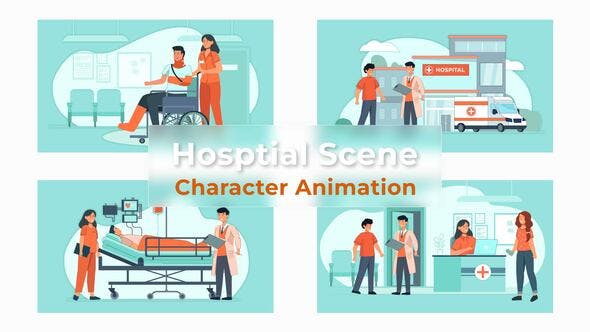 Hospital Character Animation Scene Pack - 37074865 Videohive Download