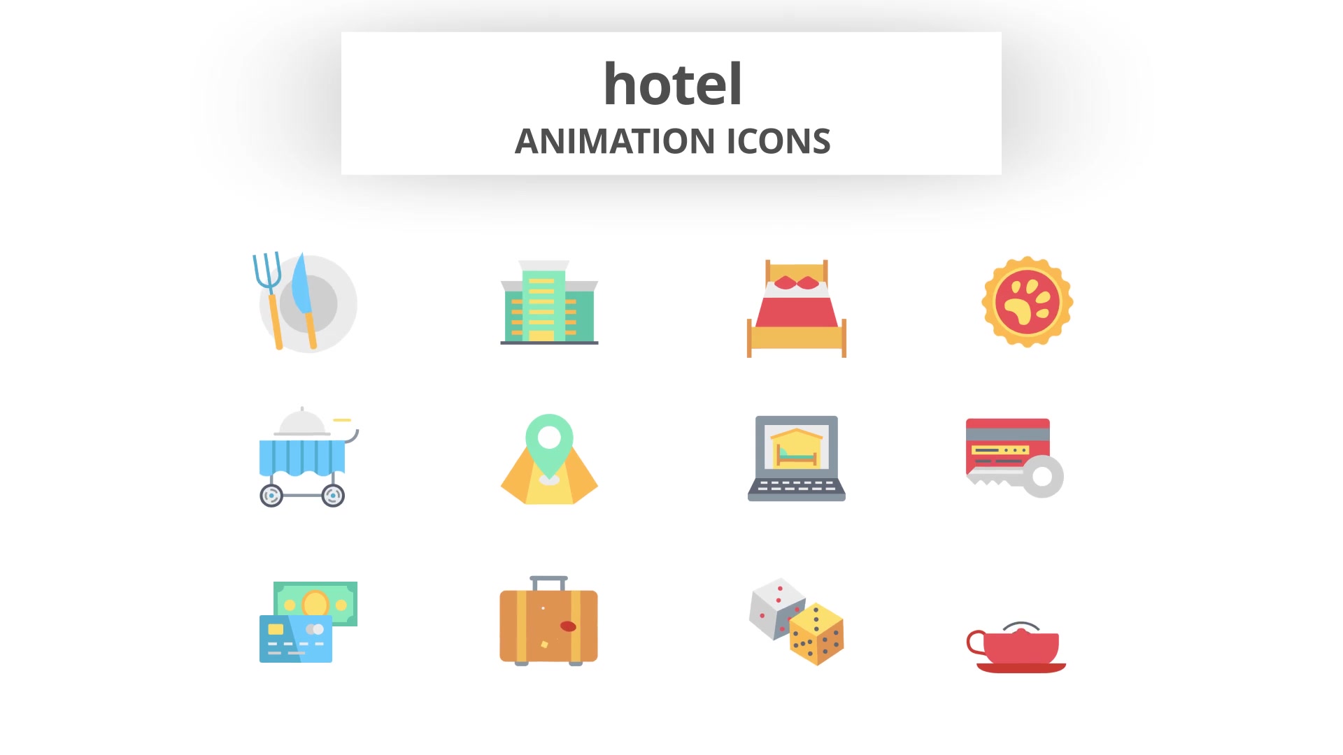 Hotel Animation Icons Videohive 26634656 After Effects Image 6