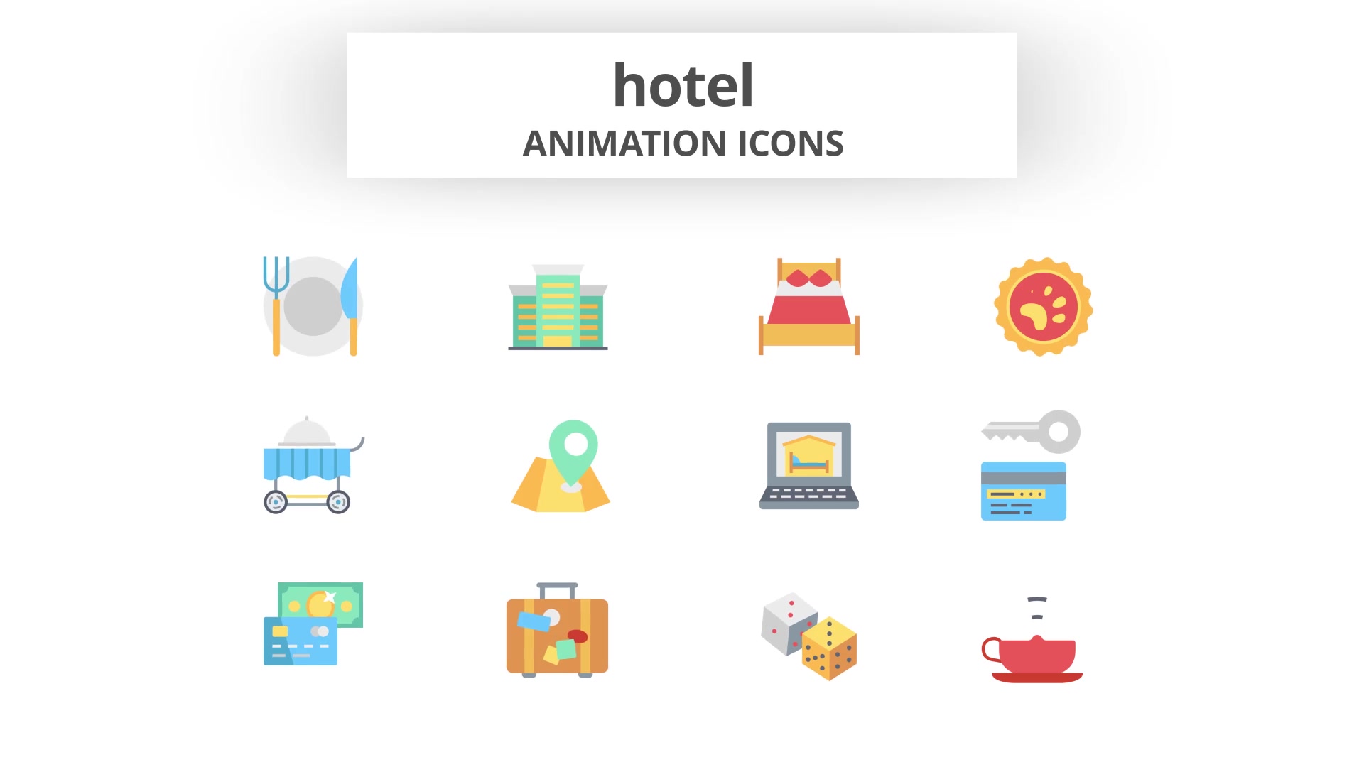 Hotel Animation Icons Videohive 26634656 After Effects Image 8