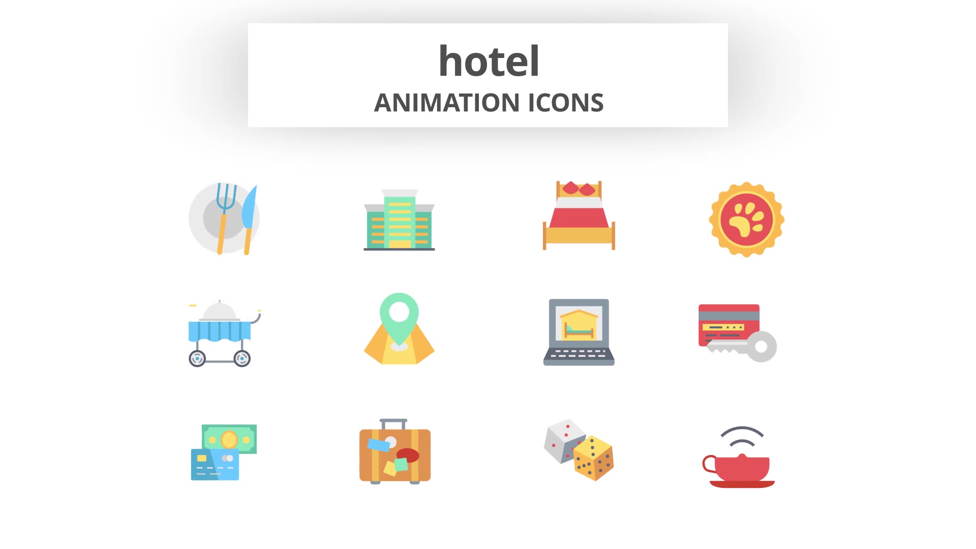 Hotel Animation Icons Videohive 26634656 After Effects Image 9