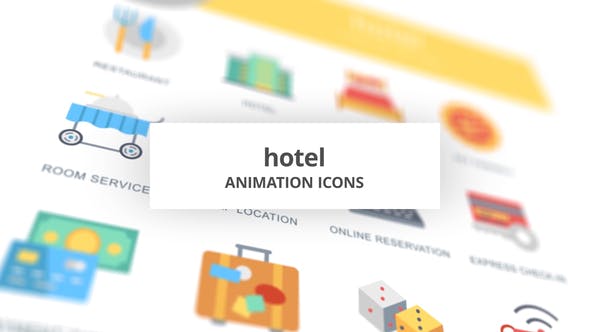 Hotel Animation Icons - 26634656 Videohive Download