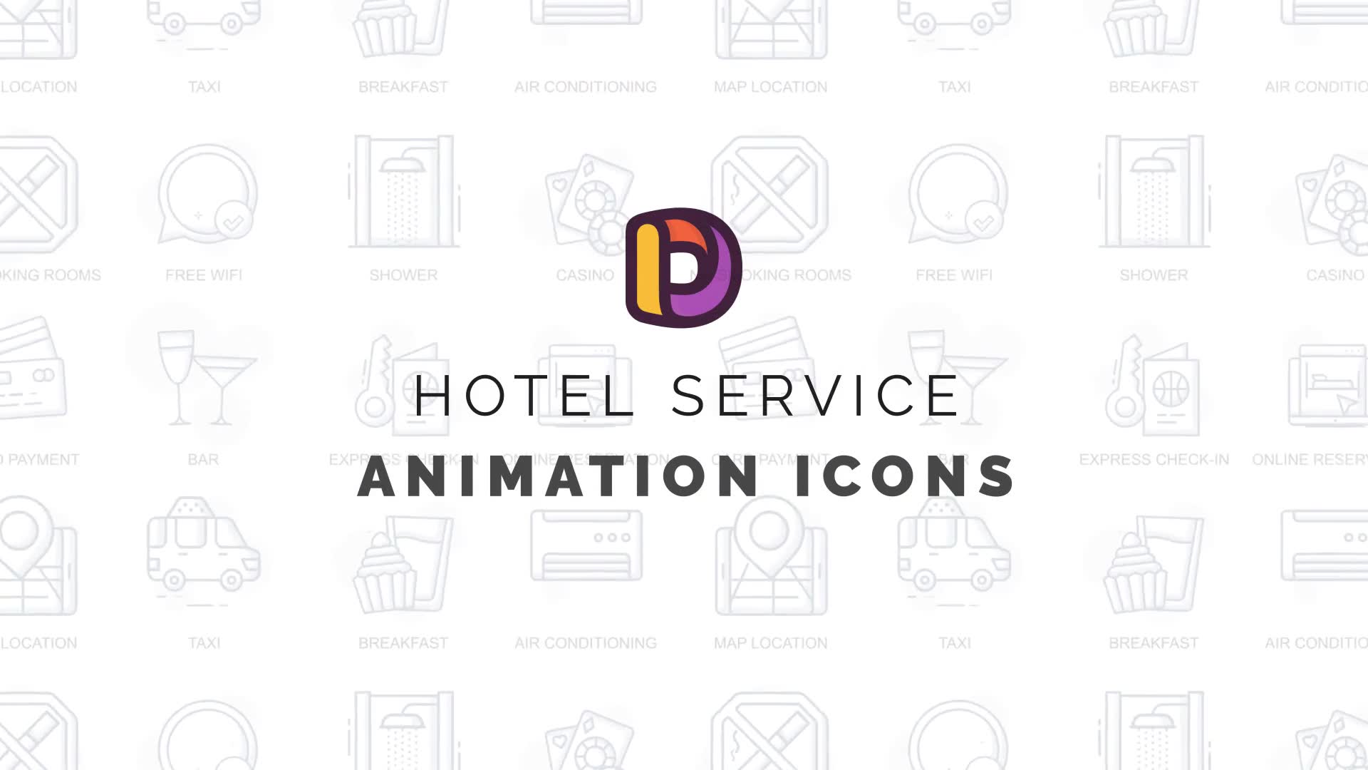 Hotel service Animation Icons Videohive 34760661 After Effects Image 2