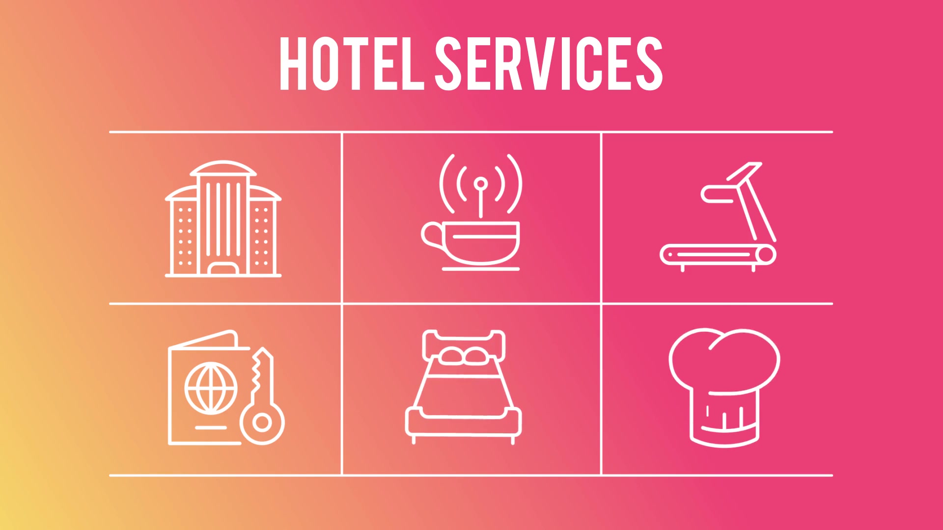 Hotel Services 50 Thin Line Icons - Download Videohive 23172131