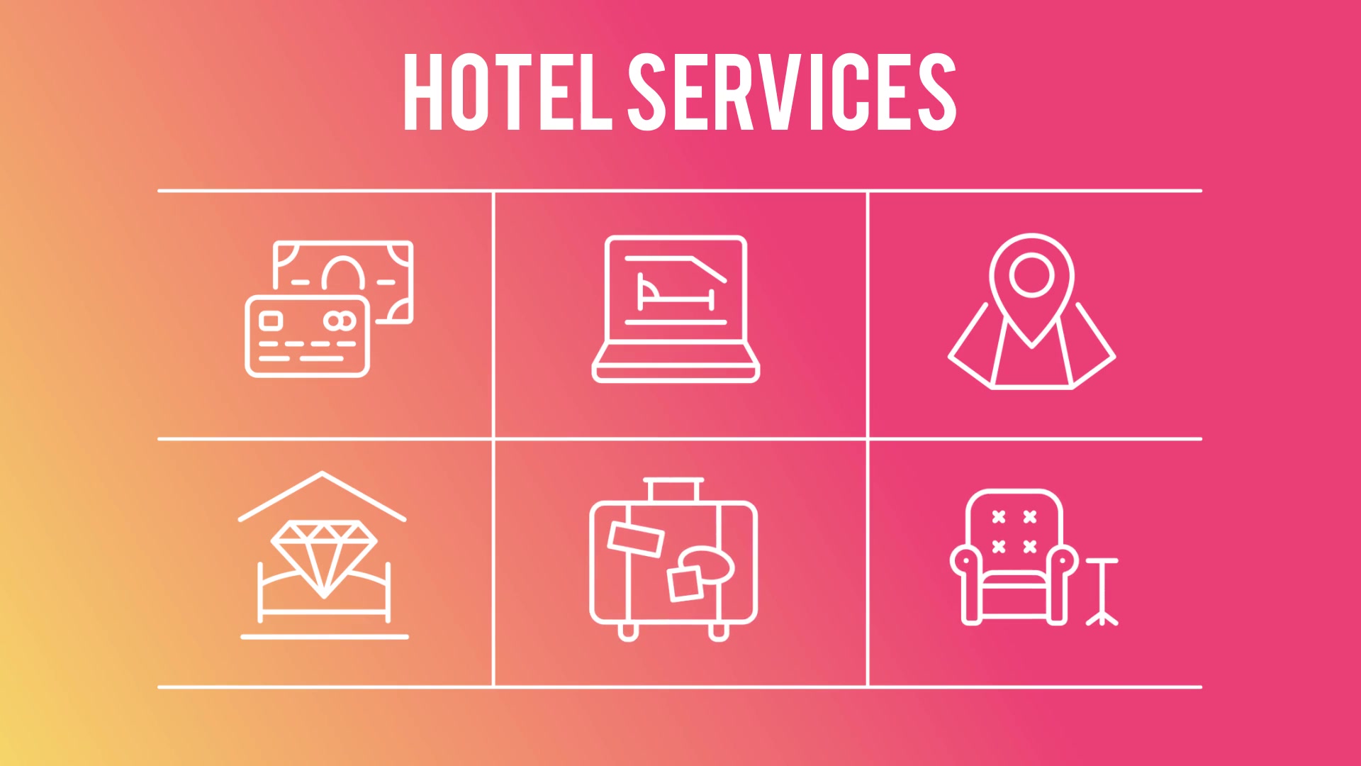 Hotel Services 50 Thin Line Icons - Download Videohive 23172131