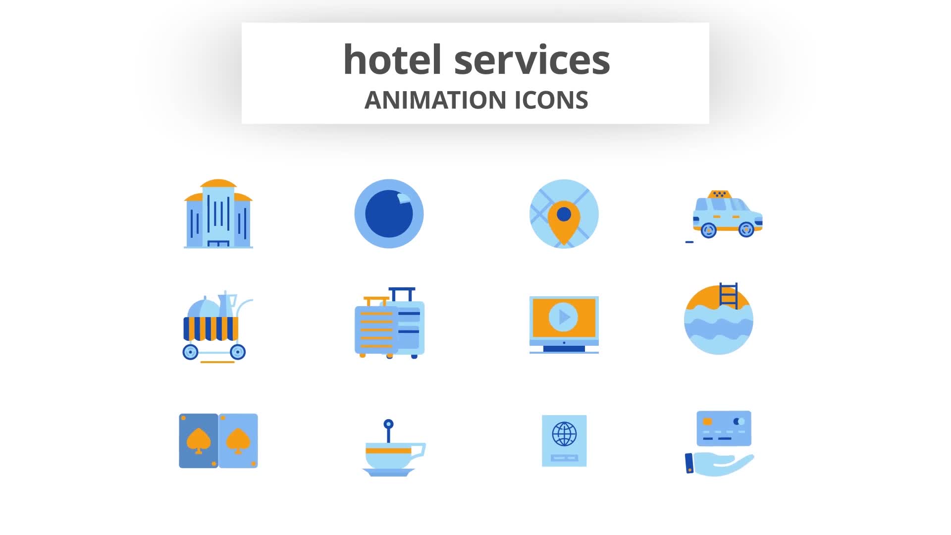 Hotel Services Animation Icons Videohive 28168274 After Effects Image 10