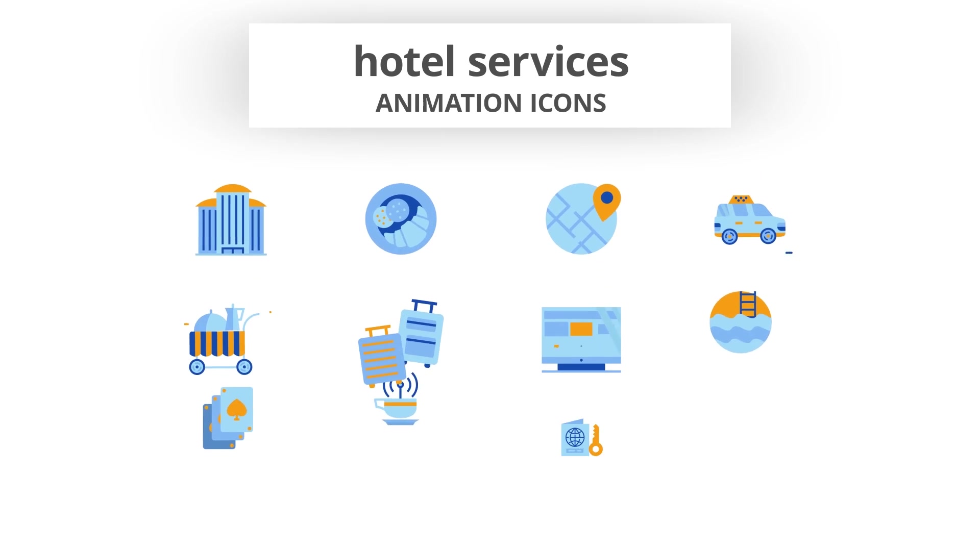 Hotel Services Animation Icons Videohive 28168274 After Effects Image 4