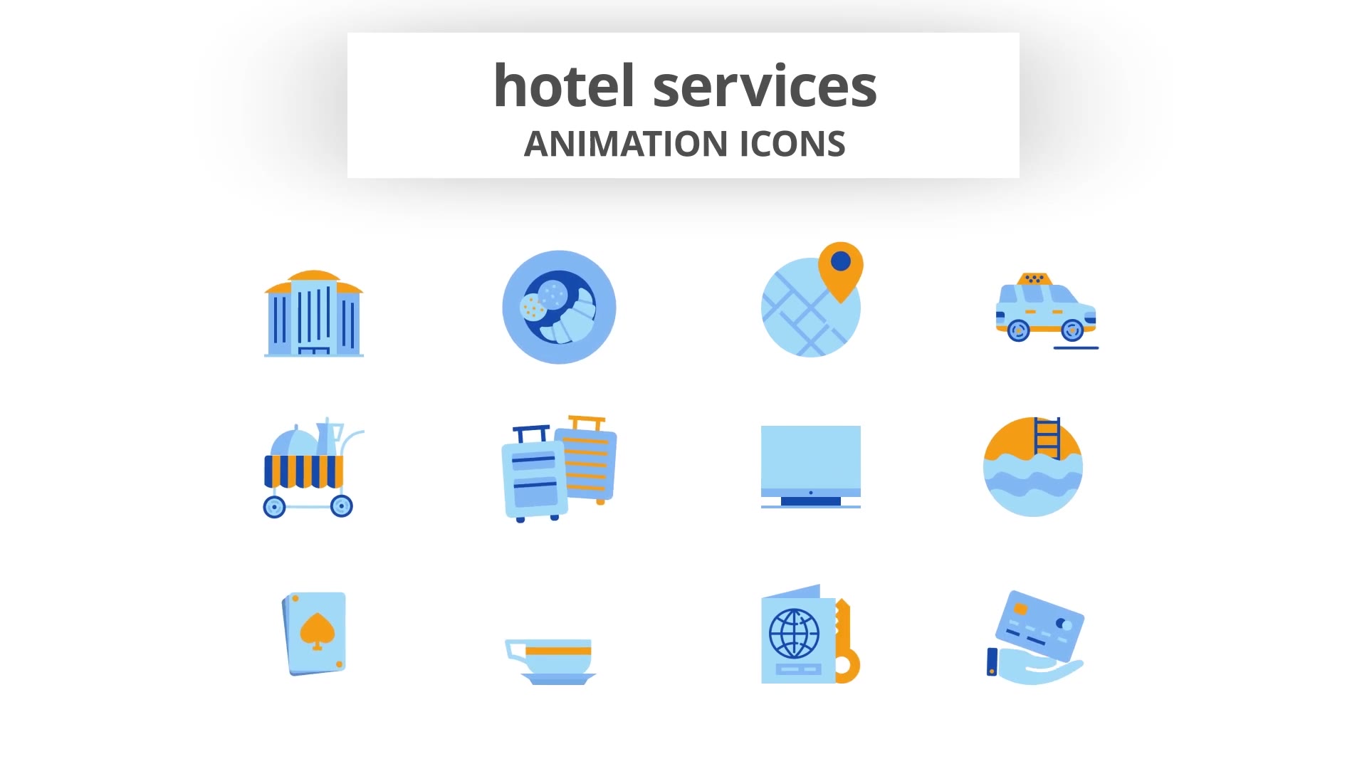 Hotel Services Animation Icons Videohive 28168274 After Effects Image 6