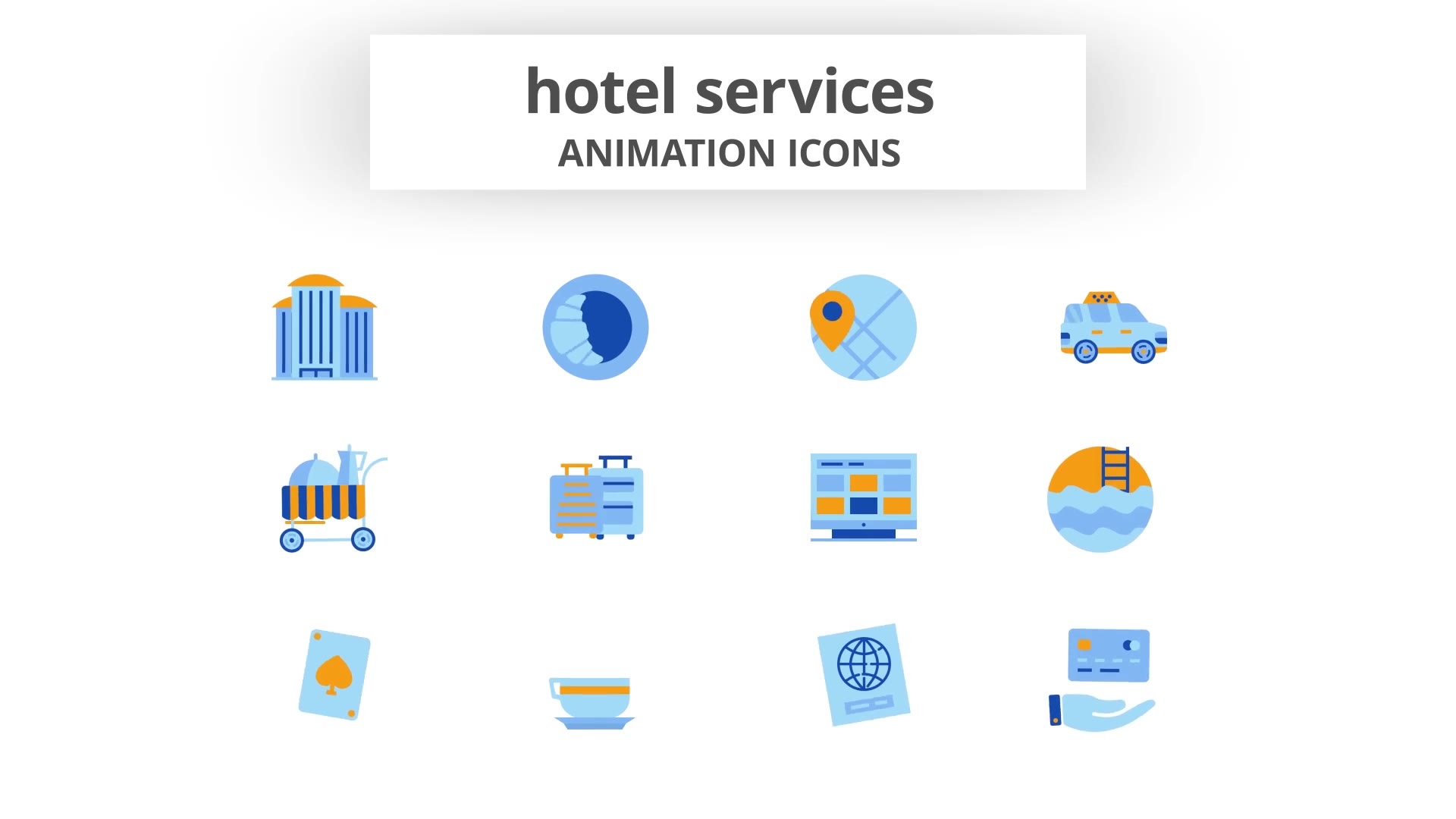 Hotel Services Animation Icons Videohive 28168274 After Effects Image 7