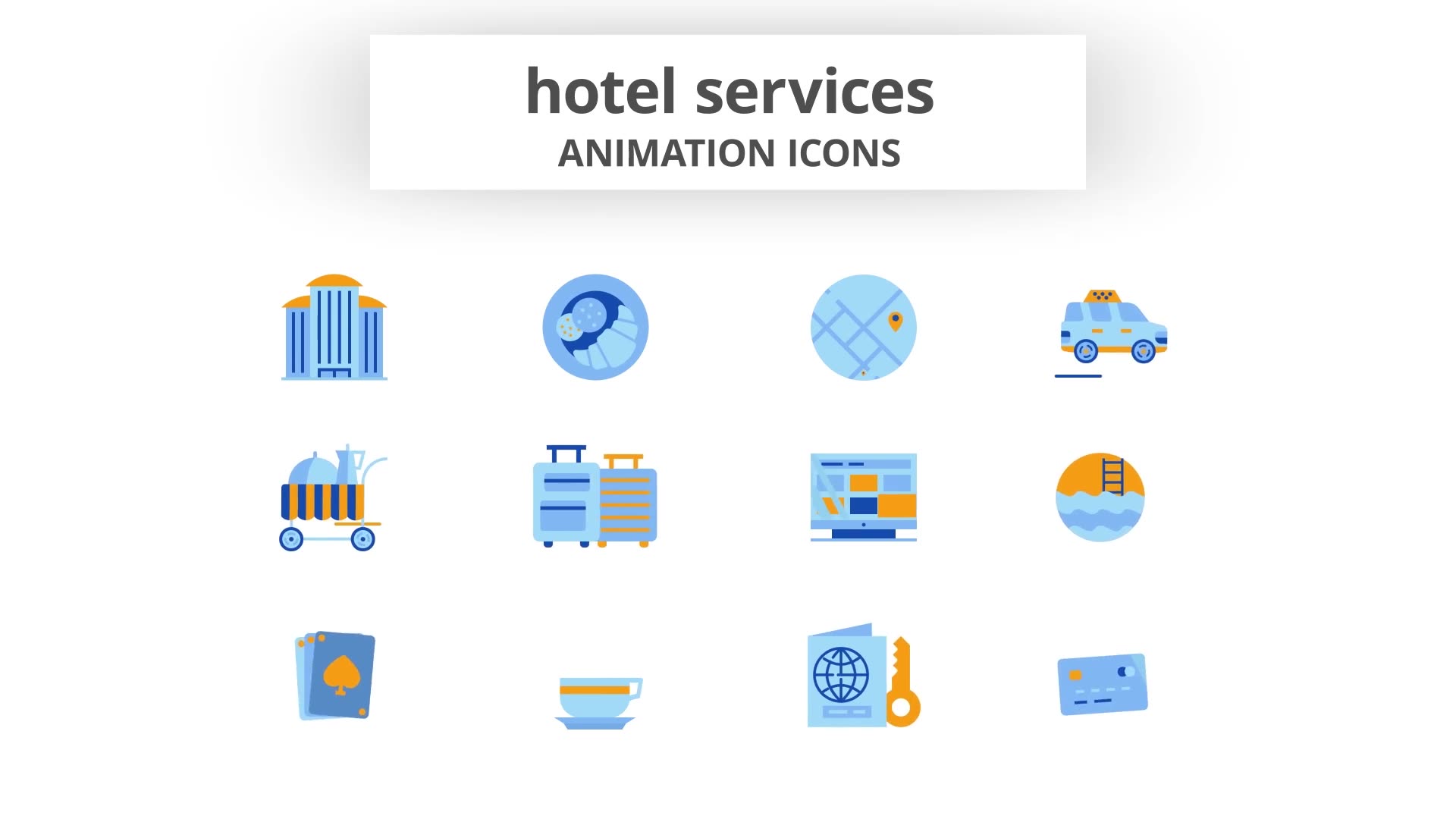 Hotel Services Animation Icons Videohive 28168274 After Effects Image 8