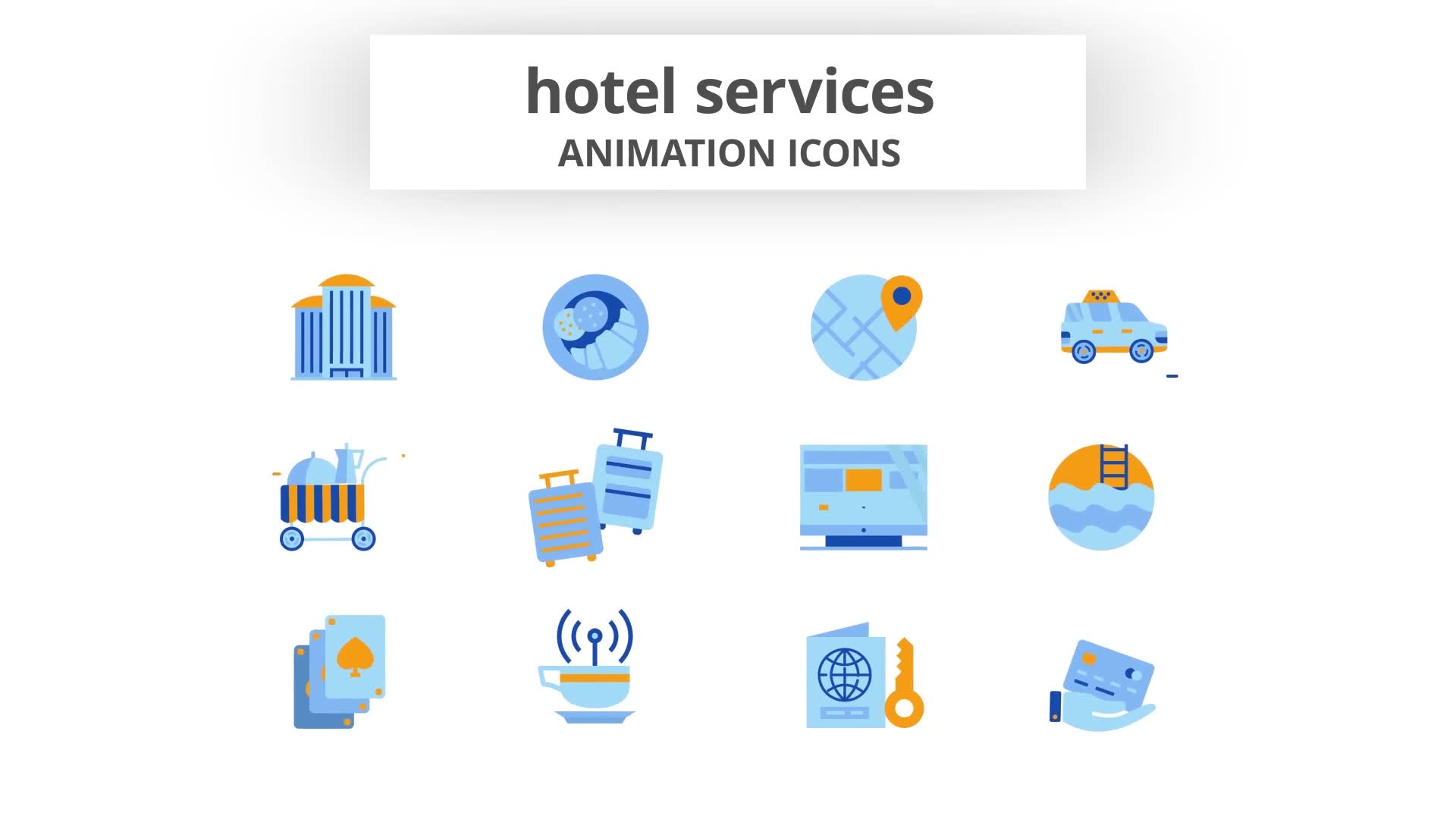 Hotel Services Animation Icons Videohive 28168274 After Effects Image 9