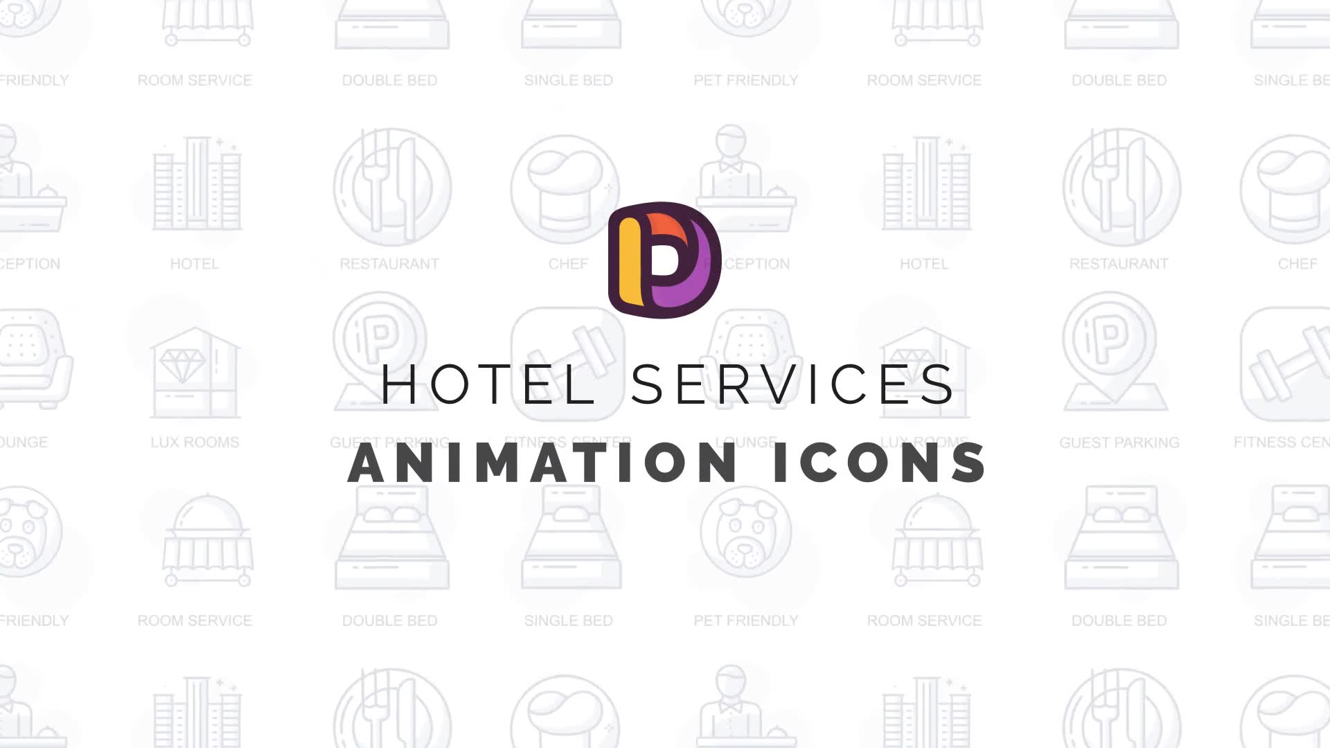 Hotel services Animation Icons Videohive 32812451 After Effects Image 2