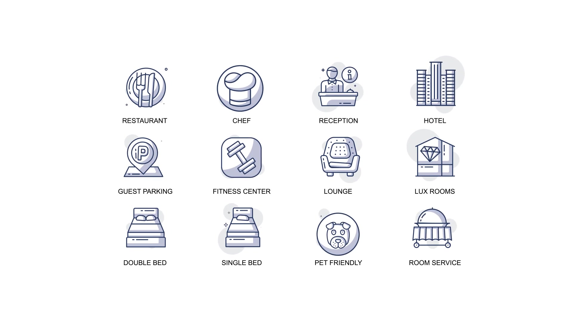 Hotel services Animation Icons Videohive 32812451 After Effects Image 5