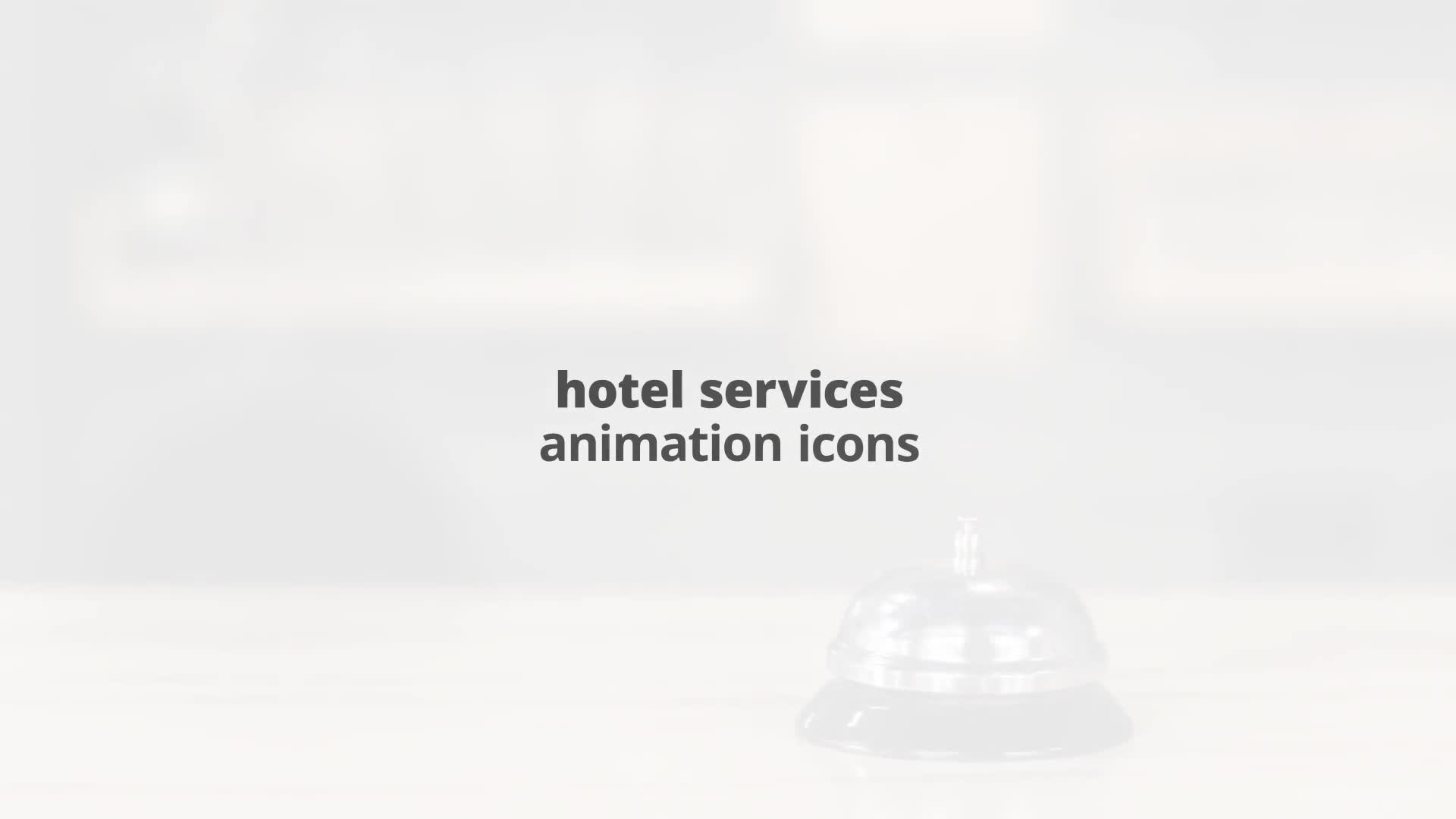 Hotel Services Flat Animated Icons Videohive 24429453 After Effects Image 1