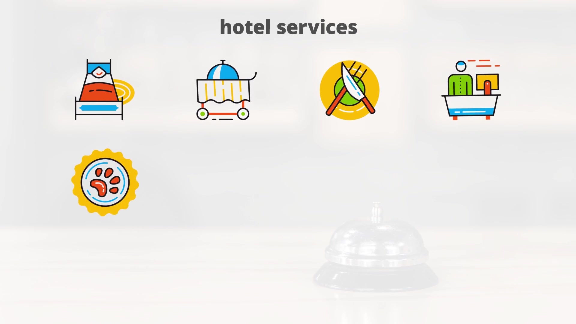 Hotel Services Flat Animated Icons Videohive 24429453 After Effects Image 5
