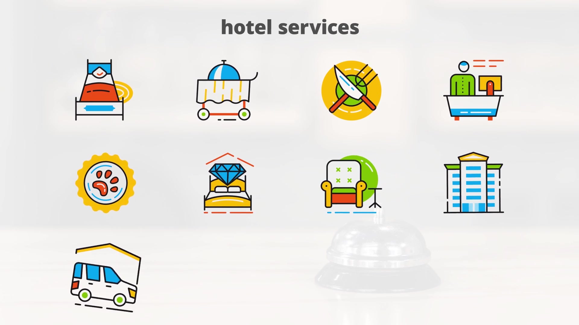 Hotel Services Flat Animated Icons Videohive 24429453 After Effects Image 6